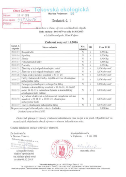Zmluva č. 477/2016 &ndash; dodatok