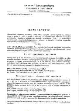 Rozhodnutie o zru&scaron;en&iacute; a určen&iacute; obmedzuj&uacute;cej pozn&aacute;mky