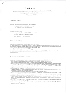 Zmluva o poskytovaní auditorských služieb