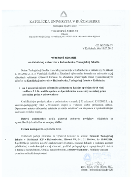 Viac informácií. - Katolícka univerzita v Ružomberku
