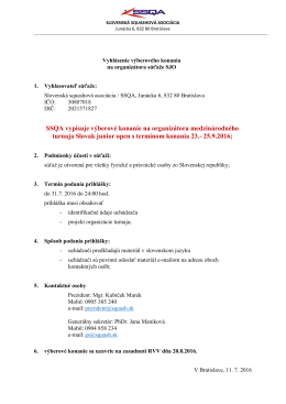 Viac informácií v PDF - Slovenská squashová asociácia