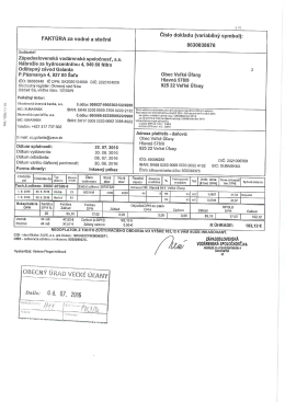 Page 1 1 171 Číslo dokladu (variabilný symbol): FAKTÚRA za