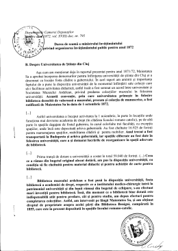 Page 1 Camerei Deputaților 872, vol. XVIII) doc. nr. 795 -