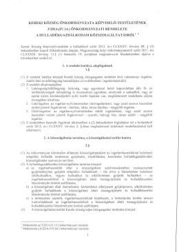 3/2014.(IV.14) &Ouml;nkorm&aacute;nyzati rendelet a hullad&eacute;kgazd&aacute;lkod&aacute;si