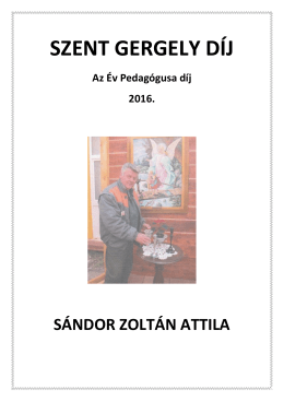 Sándor Zoltán Attila - Szent Gergely Népfőiskola