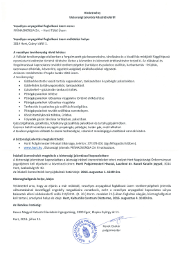 Hirdetm&eacute;ny biztons&aacute;gi jelent&eacute;s k&ouml;zz&eacute;t&eacute;tel&eacute;ről