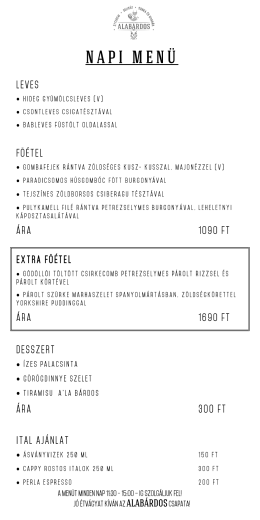 Napi menü