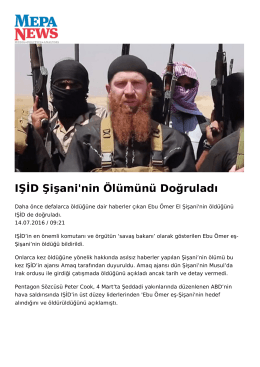 IŞİD Şişani`nin Ölümünü Doğruladı