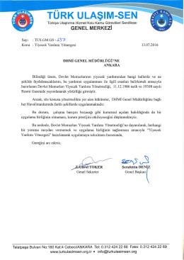 yiyecek yardımı yönergesi çıkarılması talebimiz ile ilgili yazı için