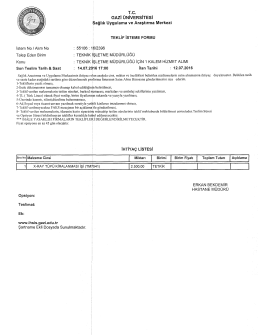 Page 1 . . T.C. . . GAZ| UNİVERSITESİ Sağlık Uygulama ve Araştırma