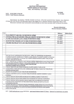 Page 1 S.no T.C. ERCİYEsÜNİVERSİTESİ DONERSERMAYE