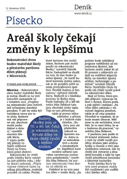 Are&aacute;l &scaron;koly čekaj&iacute; změny k lep&scaron;&iacute;mu - PD