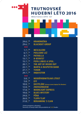 Hudebn&iacute; l&eacute;to 2016