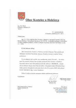 č.j. 264/2016/Hl-24 - Kostelec u Holešova
