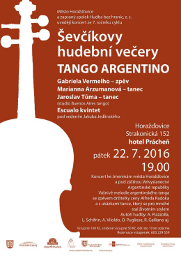 Horažďovice 22.7.2016 - koncert TANGO ARGENTINO