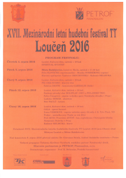XVII. mezin&aacute;rodn&iacute; letn&iacute; hudebn&iacute; festival TT Loučeň 2016