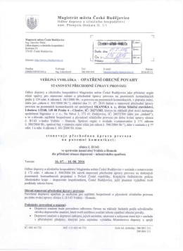 stanoven&iacute; přechodn&eacute; &uacute;pravy provozu - silnice č.II-143