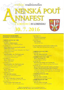 Pozvánka na Anenskou pouť v Lobendavě