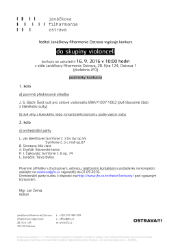 vypsaný konkurz v pdf. - Janáčkova filharmonie Ostrava