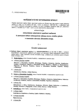 Nařízení státní veterinární správy - mor včelího plodu