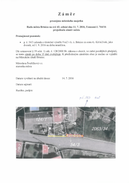 Záměr pronájmu městského majetku RMB43