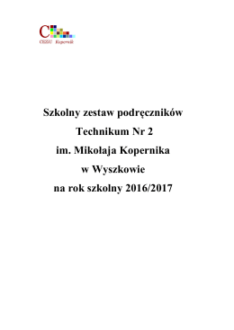 Podręczniki do technikum 2016/2017