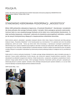 policja.pl stanowisko kierowania podoperacji „woodstock”