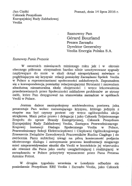Page 1 Jan Ciężki Poznań, dnia 14 lipca 2016 r. Członek Prezydium