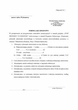 Formularz do zapytania ofertowego nr 5.OPS.PO.2016