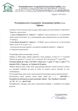 treść ogłoszenia
