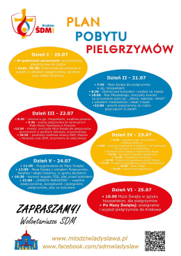 plan pobytu pielgrzymów