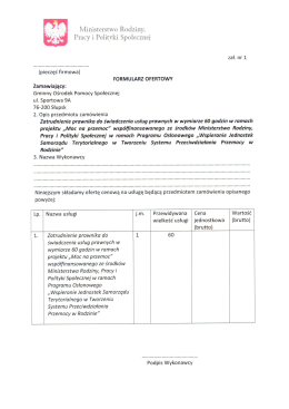 formularz ofertowy - Gminny Ośrodek Pomocy Społecznej w Słupsku