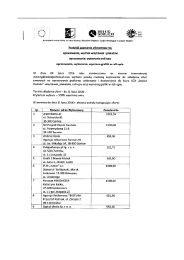 Protok&oacute;ł wyboru oferty