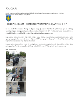 policja.pl hołd poległym i pomordowanym policjantom ii rp