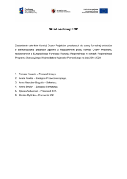 Skład Komisji Oceny Projektów ()