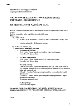 Upute pacijentu prije rendgenske pretrage (1513)