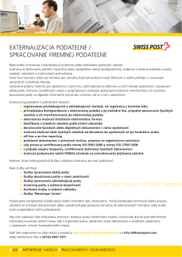 externaliz&aacute;cia podateľne - super