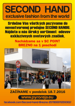 Second hand Brezno let&aacute;k