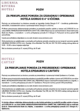 Poziv za prikupljanje ponuda za izgradnju i
