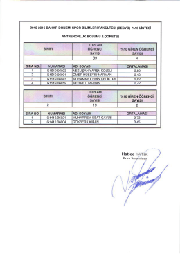 spor bilimleri fakültesi