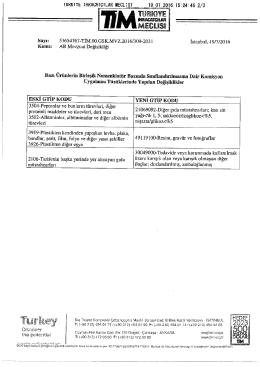 AB Mevzuatı Değişikliği (1 sayfa)