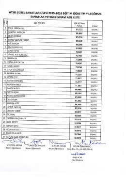 g&ouml;rsel sanatlar kazanan asil liste