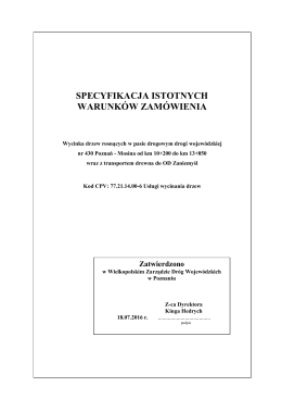Specyfikacja - Wielkopolski Zarząd Dróg Wojewódzkich