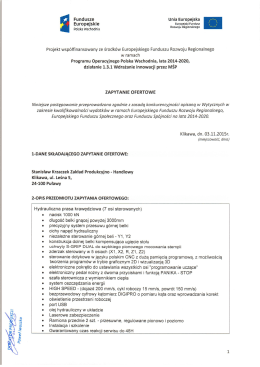 Zapytanie Ofertowe &ndash; Prasa krawędziowa