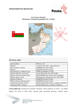 Stosunki gospodarcze z Omanem