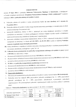 Porozumienie zawarte 19 lipca 2016 roku w sprawie realizacji w