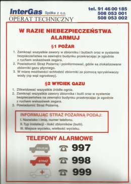 Instrukcja alarmowa