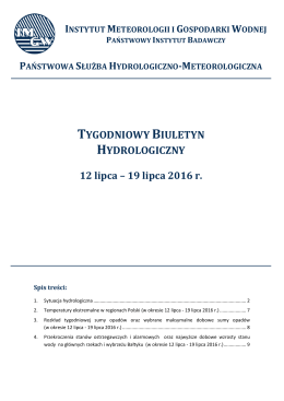 Tygodniowy Biuletyn Hydro PDF