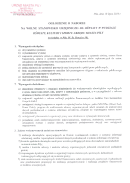 Treść ogłoszenia.