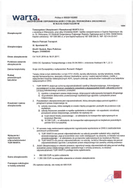 Ubezpieczenia - Marcin Pietrzak Transport